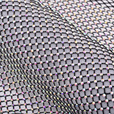 Crystal AB Rhinestones Mesh Fabric Sewing Elastic Trim - Black WholesaleRhinestone
